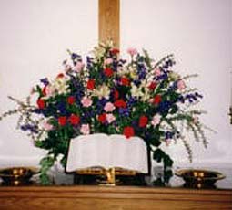 Memorial Bouquet with red carnations